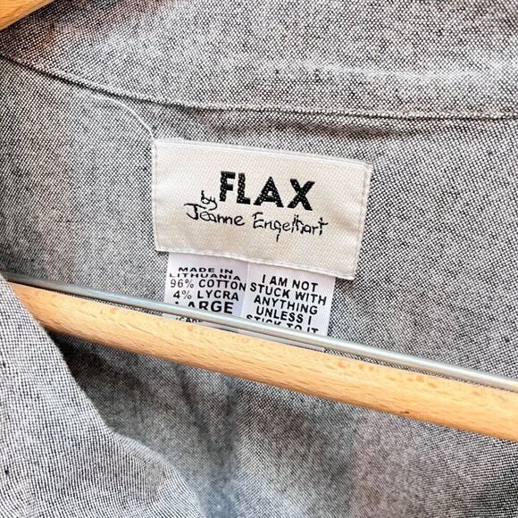 Flax By Jeanne Engelhart Gray‎ Jacket & Pants Set Womens Large - Picture 2 of 5